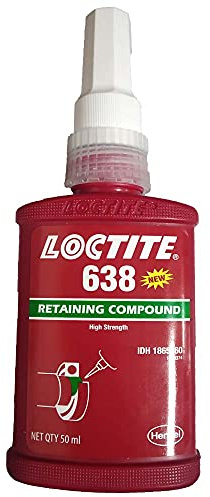 LOCTITE 638, hochfester Kleber für Welle-Nabe-Verbindungen, universell einsetzbarer Flüssigkleber für zylindrische Fügeteile, temperaturbeständiger Metallkleber für Getriebe, 1x50ml