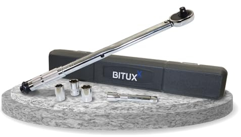 BITUXX® Drehmomentschlüssel Set 1/2 40-210 Nm Ratsche Werkzeug Drehmoment Schlüssel Drehmomentenschlüssel inklusive 17/19 / 21 Nüsse