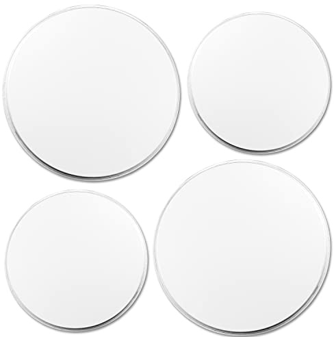 Reston Lloyd, Burner Covers For Electric Stovetop, Decorative Lightweight Tin Covers, Set of 4 (2-8 inch & 2-10 inch), Conceals Messy Drip Pans, White