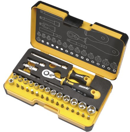 Felo R-GO 05783616 XL Tool Set with Ergonic Ratchet 36 Pieces