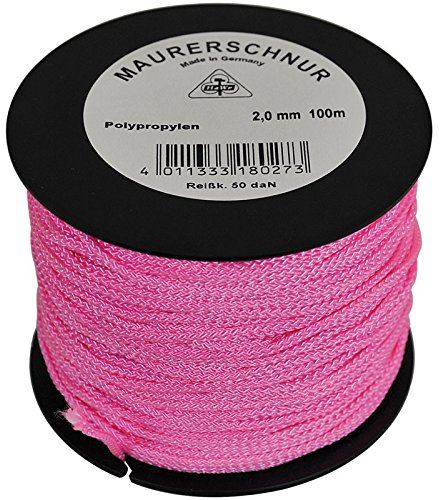 HaWe 18.026 Maurerschnur 100mx2mm aus Polypropylen in Leuchtpink