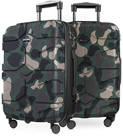 Hauptstadtkoffer - X-Kölln - 2er Koffer-Set Handgepäck Trolley-Set Rollkoffer Reisekoffer, TSA, (S & S), Camouflage matt
