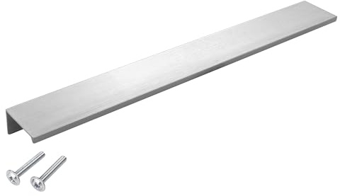 SOTECH 10er Set Alu Möbelgriff SEARL 280 mm Edelstahloptik Profilgriff | Schubladengriff Küchengriff