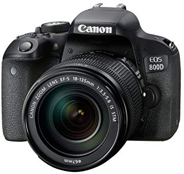 Canon EOS 800d + EF-S 18 – 135 F/3.5 – 5.6 IS STM cámara réflex Digital 25.8 Mpx, Color Negro