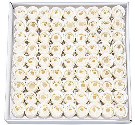 Weiye 81 Stück Seifen-Rosenblüten – Flora-Duftseife Rosenblüten – pflanzliche ätherische Ölseife, Geschenk für Jahrestag/Geburtstag/Hochzeit/Valentinstag/Muttertag, Geschenkbox