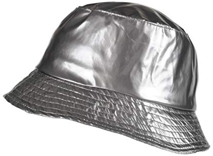 Toutacoo, Regenhut, Wasserdicht, Wachstuch-Optik -Grau Taupe