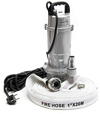 Schmutzwasserpumpe 370 W Tauchpumpe mit 1.500 l/h Fördermenge inkl. 20 m Schlauch Pumpe