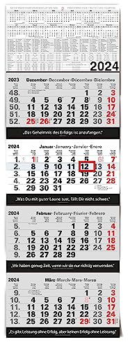 TOBJA 4 Monatskalender 2026 Wandkalender mit Schieber und verstärkter Aufhängung – Übersichtlicher Kalender 2026 Wandkalender für Büro und Zuhause, 96 x 33 cm