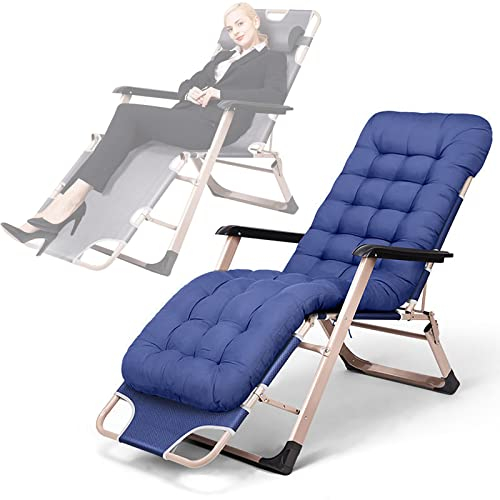 Liegestuhl Loungesessel, Gepolsterter Rasenstuhl, Anti-Gravity-Loungesessel, Verstellbarer Liegestuhl, Outdoor-Campingstuhl Für Den Pool-Hinterhof-Strand, Stützkraft 150 Kg/330 Lbs (B