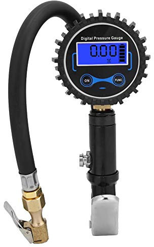 EVGATSAUTO Reifendruckmesser, Auto Auto Unifür Versal Luftaufblasen Digitaler Reifenfüller Pump Gun Reifendruckmesser Luftaufblasentester Digitaler Tisch mit LCD-Anzeigelampe