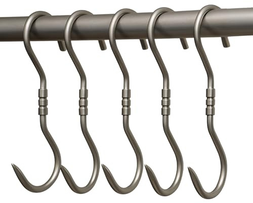 TronicXL 5 Stück PROFI S-Haken - 260x10mm Drehhaken Edelstahl Dreh Haken Wildhaken Zerwirk-haken Swivel Hook Fleischhaken drehbar zum Aufhängen von Wild Fisch Würste Parma Schinken Wildschwein