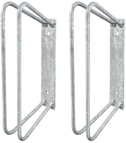 Alberts 663681 Einzel-Fahrradhalter | zur Befestigung an der Wand | feuerverzinkt | Halter im Winkel von 90° | 2er Set