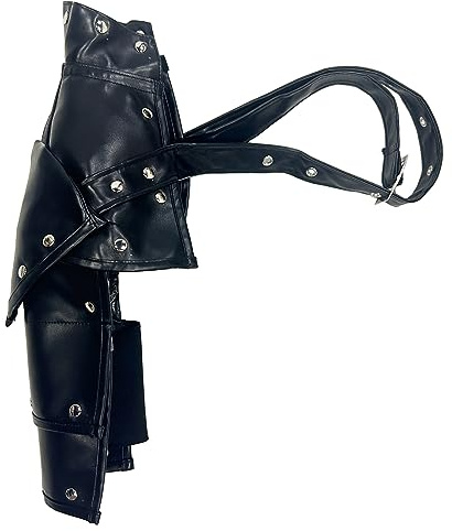 ZUYPSK Vintage Unisex Gothic PU Leder Schultergurt Arm Stulpe Einstellbare Rüstungen Panzer mit Armgurt Steampunk Cosplay Kostüm Zubehör