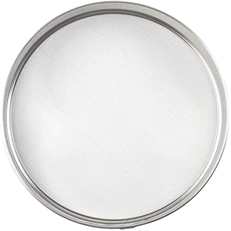 Tablecraft Fine Mesh Sieve Strainer, 12-Inch Round Ultra-Fine Stainless Steel Flour Filtering, Comfortable Handle, Baking, Food Prep and Cooking Tool for Foodservice, Restaurant and Home Use, 2 Deep