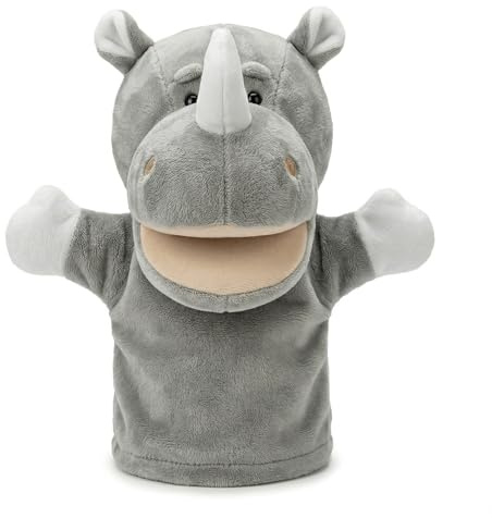 LOMTRATS Tierhandpuppen für Kinder, Kleinkind enthält Wolf, Tiger, Löwe, AFFE und bewegliche offene Münder, perfekt zum Geschichtenerzählen, Unterrichten, im Vorschulalter und als Geburtstagsgeschenk