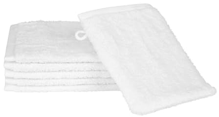 Ross Premium Uni Handtücher Boucle Weiss, Waschhandschuh 16x22 cm