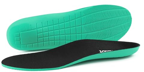 riemot Innersulor för kvinnor och män, fotvalvsstöd innersulor stötdämpning innersulor, dämpande träningsinnersula för sportskor, sneakers, arbetsstövlar, Svart, 11