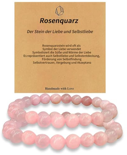 WGXIA 6mm 4mm Naturstein Armband für Damen Glücksarmband Muttertagsgeschenk für Mama, Schmuck Freundschaft Geschenke für Frauen, Armband Damen