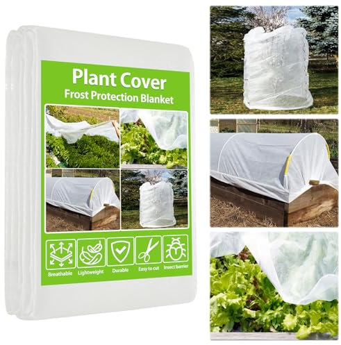 Cfythyab Garden Fleece Frost Protection 30gsm, 2m x 5m Horticultural Fleece, Non-Woven Plant Frost Protection Cover for Vegetables, Flowers, Raised Beds & Polytunnel