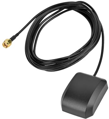 Euroharry GPS Antenne für Auto Navigation, SMA Stecker, Wasserdicht, | Aktiv, Kompatibel mit Stereo Radio Head Unit und Echtzeit Monitor (SMA)