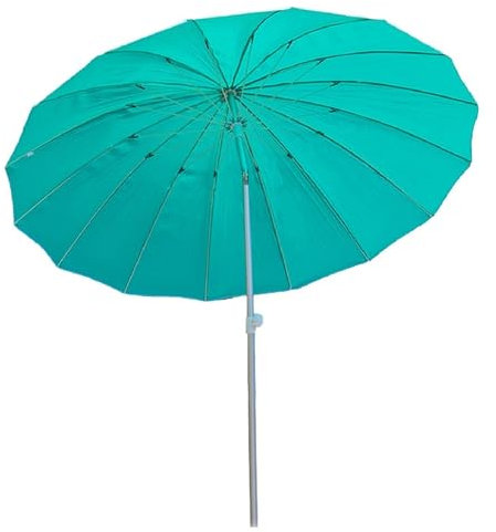 Parasol Shanghai Ø 200 cm, Parasol Rond Inclinable, Parasol d'extérieur Réglable en Hauteur avec 16 Baleines, pour Balcon, Jardin, Plage