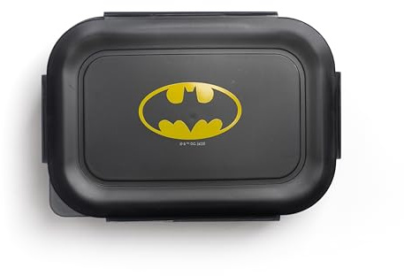 Smartshake DC Comics Food Storage Box 800ml - 27oz Silicon Food Storage Container Locking handles - BPA Free and Phthalate-Free - Leak Proof | Lunch box Containers for Gym, Travel (Batman)
