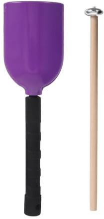 VICASKY Kuhglocke Mit Griff Und Stock Aus Kunststoff Handglocke Für Schlaginstrument Musikinstrument Für Bildungseinrichtungen Und Live-auftritte