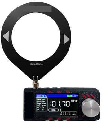 Radio De Banda Completa ATS Mini SI4732, Receptor Bolsillo FM Am MW SW SSB, con Amplificador Auriculares Hi-Z Cobertura más Amplia(with Loop Antenna)