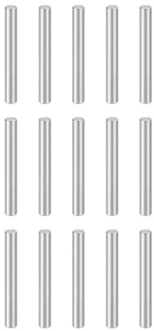 QUARKZMAN 15 Stück Dübel M6(6mm) x 50mm 304 Edelstahl Zylindrische Regalstützstifte Stiftstange Befestigungselemente Für Metallgeräte Holzmöbel DIY Montage Silber