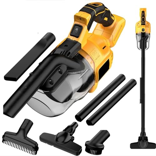 Aspirapolvere elettrico portatile 5 in 1, motore potente da 400 W, aspirapolvere portatile da 46 CFM for pavimenti, moquette, auto, compatibile con strumenti e accessori DeWALT