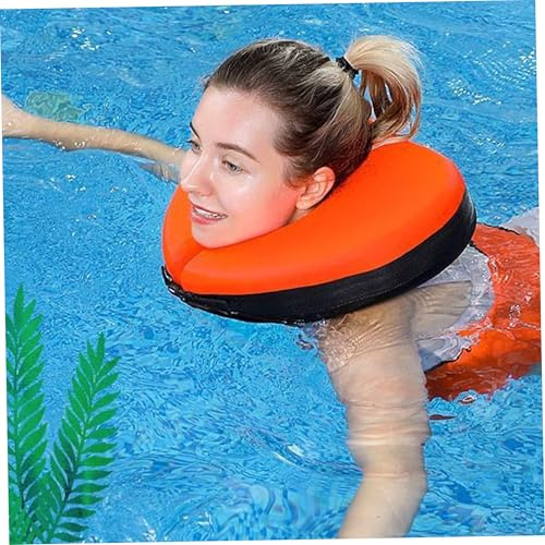 Faticenic Cintura da Nuoto, salvagente per Anello da Nuoto per Adulti a Forma di Cuore - Schiuma Non Gonfiabile, XL Arancione, Cintura, Adulti