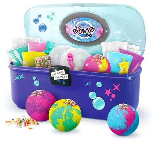 Canal Toys - So Bomb DIY BBD 004 - DIY Badebomben Bausatz für Kinder, Selbst Handgemachte, Mehrfarbige Badekugeln mit Überraschungen Badebombe Eitelkeitskoffer