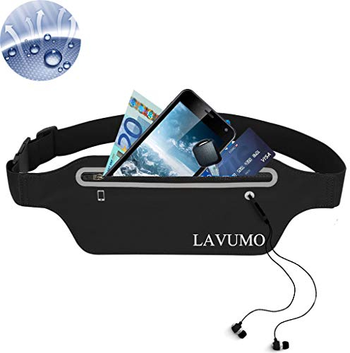 LAVUMO Sport Hüfttasche Lauftasche Handy Jogging Laufgürtel Damen Herren Bauchtasche Belt für iPhone 16 Pro Max Plus 15 14 13 Samsung S25 S24 Ultra Huawei Smartphone unter 7,0 Joggen Gürtel
