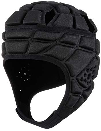 surlim Casco da rugby morbido da calcio Scrum Cap 7v7 Flag Football Headguard per adulti XL (nero)