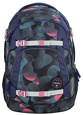 coocazoo Schulrucksack Mate „Cloudy Peach”, rosa-blau, ergonomischer & anpassbarer Tornister, höhen- & größenverstellbar, mit Brustgurt & Hüftgurt, ab der 3. Klasse