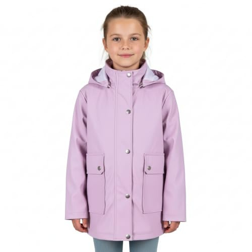A2Z 4 Kids PU Raincoat Jackets Windbreaker Waterproof Raincoat 625 Lilac 5-6