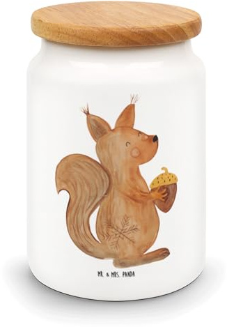 Mr. & Mrs. Panda behälter Eichhörnchen Weihnachten - Geschenk, Guten Rutsch, Aufbewahrungsdose, Frohe, Vorratsdose, Neujahr, Teedose, zuckerdose, Vogel, Dose, Weihnachtsgruß