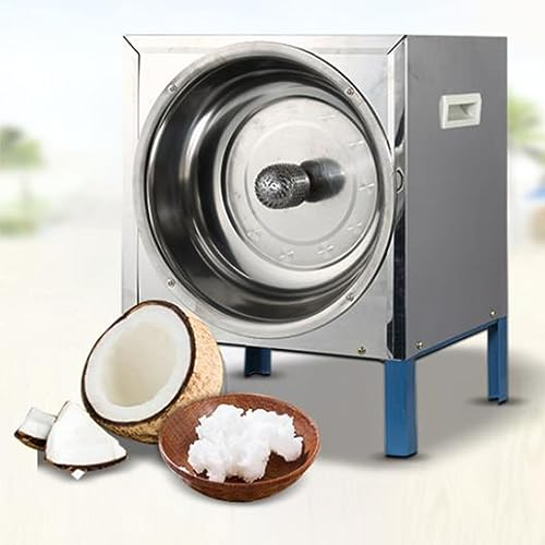 NOLLAM Electric Coconut Grater, 50-60pcs/Hour Commercial Coconut Planer, Stainless Steel, Silver