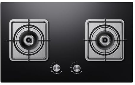 Propane Stove,Tempered Glass Gas Cooktop,2 Burners Portable Propane Stove,Maximum 17742.4BTU Great for Family Restaurants and Food Trucks (Color : NG)