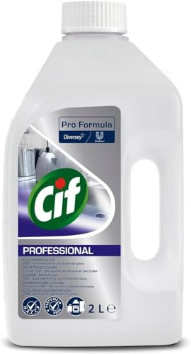 Cif Professional Entkalker - Hochwirksamer Küchenreiniger für effektive Kalkentfernung und strahlende Sauberkeit, 6 x 2L