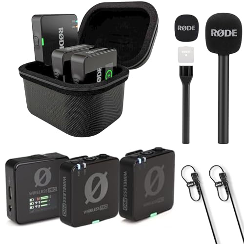 RØDE Système de Microphone sans Fil Compact, Wireless Pro avec timecode & Interview GO Adaptateur Portable pour Wireless GO