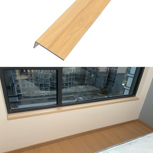 Placa de fibra de vidrio para alféizar de ventana de bahía, protector decorativo para bordes de hormigón/azulejos, cubierta de repuesto (largo 60 cm, ancho 40 cm)