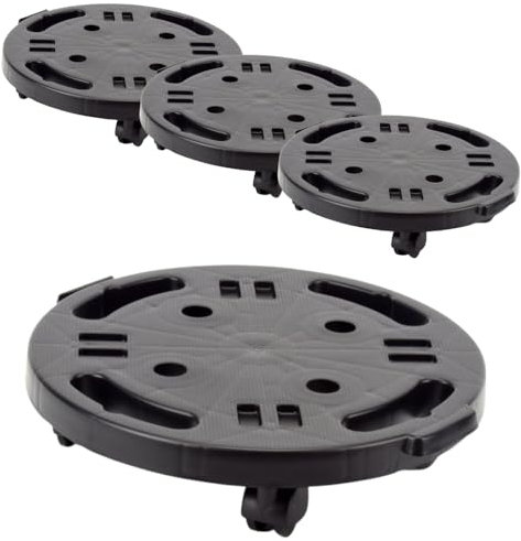 4er Set Transportroller Rollbrett Transportrollen Rollbrett Werkstatt Pflanzen Rollbretter Transport Möbelrollen flach Pflanzenroller rund Transporthilfe mit Rollen 30