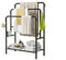 VERFARM Porte-serviettes autonome à 3 niveaux en métal avec étagère de rangement, 6 crochets, support de couverture pour accessoires de salle de bain, rangement pour serviettes de bain et