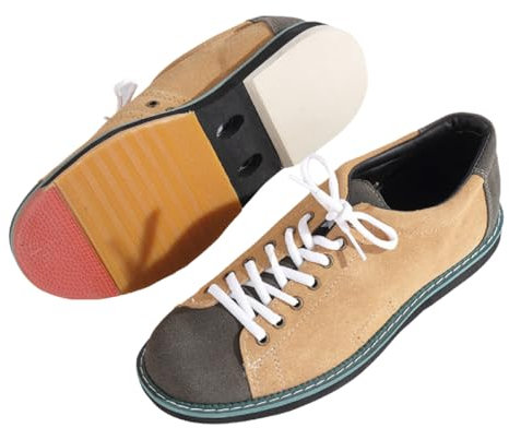 Fooceoute Bowls Shoes For Men,Ladies Bowling Shoes,Lace Up Bowling Shoes,Adult Bowling Trainers,Breathable,Comfortable Lightweight,Casual Fashion,Buffer,For Bowling Indoor And Outdoor
