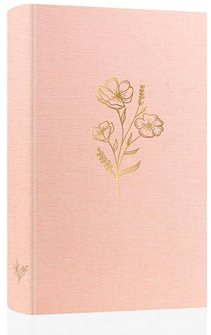 Holoary Photo Album 4x6 300 Photos, 300 Pockets 4”x6” Picture Album, Linen Fabric Cover Big Picture Book for Photos with Writing Area, 4x6 Photo Albums for Family Weddings Travel Memories(Pink)