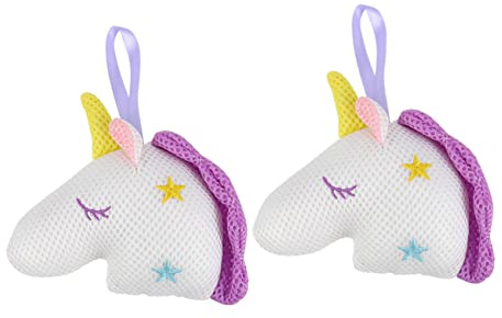 BELLIFFY 2piezas Bola De Baño De Unicornio Esponja De Ducha De Malla Para Exfoliar Color Para Baño y Ducha
