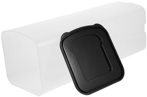 OFFSCH Caja Para Guardar Pan De Molde Compacta, Recipiente De Plástico Hermético Negro, Contenedor Reutilizable Para Encimeras De Cocina, Organizador Práctico y Resistente, Almacenamiento De Alimentos