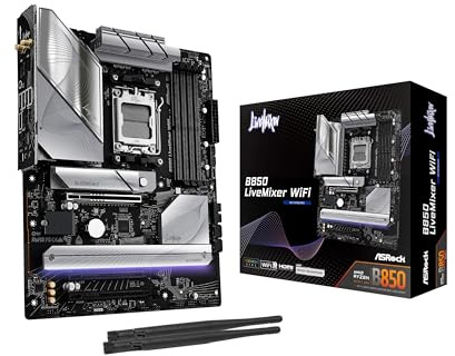 ASRock AMD B850 LiveMixer WiFi AM5 DDR5 PCIe 5.0 ATX Motherboard