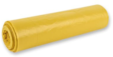 500 Stück Hygoclean Müllsäcke Premium, 70 l | HDPE, Rolle, gelb, L: 57,5cm, B: 100cm, 20my, Karton, Müllsäcke, Abfallsack, Müllbeutel, Mülltüten, Hausmüll, Abfallbeutel